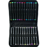 Пенал для 24 маркеров каркасный на молнии Graph'it Marker Box, черный купить в художественном магазине для рисования Проскетчинг с доставкой по РФ и СНГ