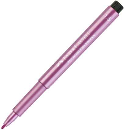 Маркер с пулевидным пером Faber-Castell Pitt Artist Pen "Металлик" сиреневый