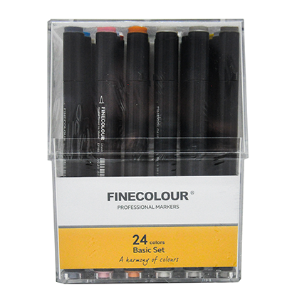 Набор Finecolour Brush Mini 24 базовых цвета в кейсе