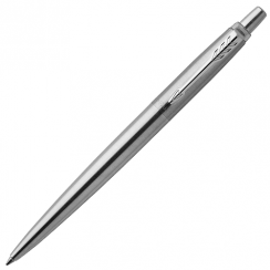 Ручка шариковая Parker Jotter Stainless Steel CT 1 мм синие чернила, подарочная упаковка