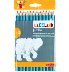 Набор чернографитных карандашей Derwent Lakeland Jumbo 12 штук HB