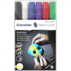 Набор 6 акриловых маркеров Schneider "Paint-it 310" 2 мм (вариант 1)