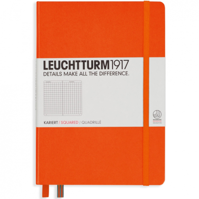 Записная книжка Leuchtturm «Medium» A5 в клетку оранжевая 251 стр.