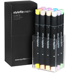 Набор маркеров для скетчей StyleFile Classic 12 Pastel (пастельные цвета)
