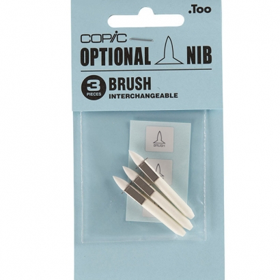 Набор перьев для маркеров Copic Brush стандартная кисть 3 штуки