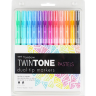Набор двусторонних маркеров-линеров Tombow Twin Tone Pastels 12 (пастельные) купить в художественном магазине Скетчинг Про с доставкой по РФ и СНГ