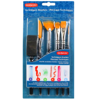 Набор кистей Derwent Technique Brushes 6 штук для разных эффектов