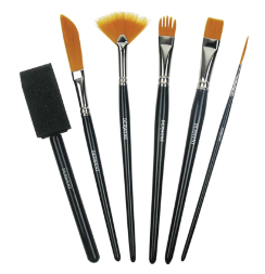 Набор кистей Derwent Technique Brushes 6 штук для разных эффектов
