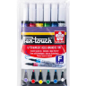 Набор перманентных маркеров Sakura Pen-Touch 6 основных цветов в пенале (перо 1 мм) купить в магазине маркеров Скетчинг ПРО с доставкой по РФ и СНГ
