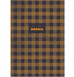 Блокнот в клетку Rhodia Heritage Tartan мягкая обложка черный А4 / 80 листов / 90 гм