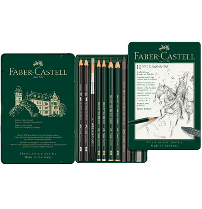 Набор чернографитных карандашей Faber-Castell Graphite 11 предметов в пенале
