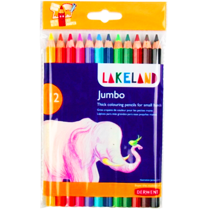 Набор цветных карандашей Derwent Lakeland Jumbo 12 цветов