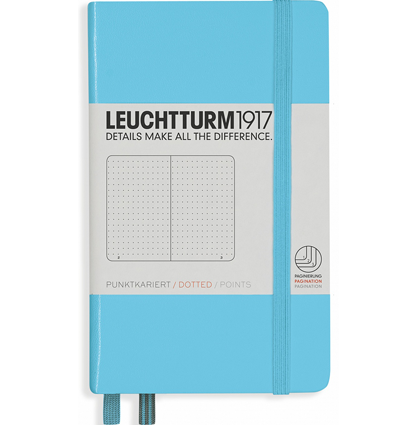 Записная книжка Leuchtturm «Pocket» A6 в точку холодный синий 187 стр.
