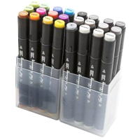 Набор скетч-маркеров Fat&Skinny "Основной 1" 24 шт спиртовые чернила