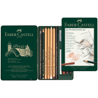 Художественный набор Faber-Castell Монохром 12 предметов