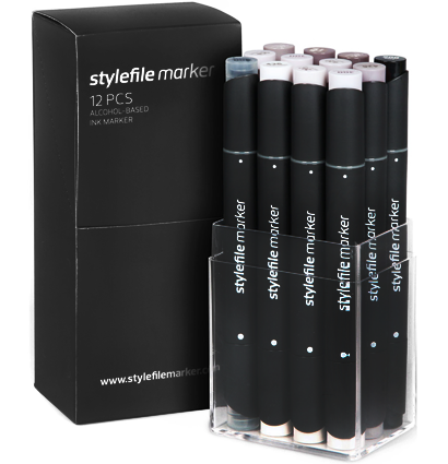 StyleFile Classic 12 Warm Grey набор маркеров купить