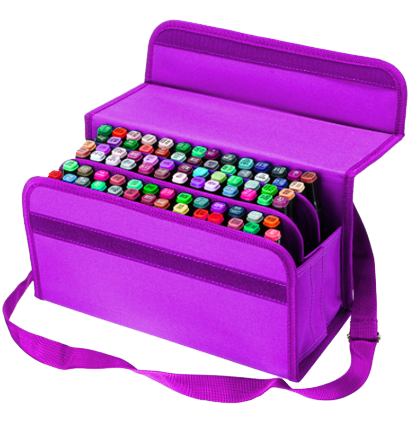 Пенал-сумка для маркеров c ремешком Prosketching Marker Bag 80 маркеров, фиолетовый
