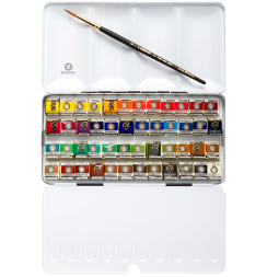 Акварель Rembrandt Water Colour Box Royal Talens набор 48 цветов в кейсе с кистью