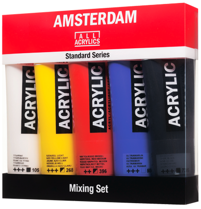 Набор акриловых красок Amsterdam Standard Series Mixing 5 цветов в тубах 120 мл