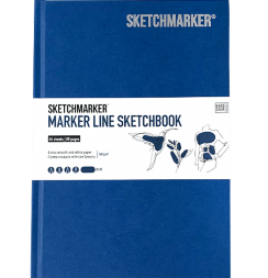 Скетчбук Sketchmarker Marker Line для маркеров синий с твёрдой обложкой А5 / 44 листа / 160 гм