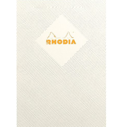 Блокнот в клетку Rhodia Heritage Chevrons мягкая обложка кремовый А4 / 80 листов / 90 гм