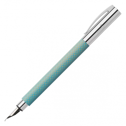 Ручка перьевая Faber-Castell Ambition OpArt 2020 Medium синяя небесно-голубая в подарочной упаковке
