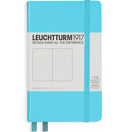 Записная книжка Leuchtturm «Pocket» A6 нелинованная холодный синий 187 стр.
