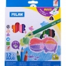 Набор цветных карандашей MILAN Maxi 12 цветов в картонной упаковке с точилкой