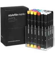 Набор маркеров для скетчей StyleFile Classic 24 Main A (основные цвета)