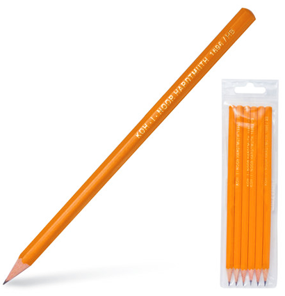 Набор чернографиных простых карандашей разной жесткости Koh-i-noor Hardtmuth, 6 штук