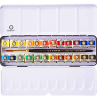 Акварель Rembrandt Water Colour Box Royal Talens набор 24 цвета в кейсе с кистью