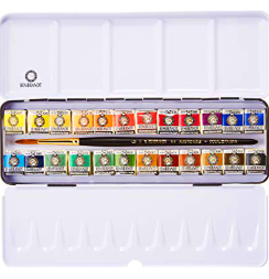 Акварель Rembrandt Water Colour Box Royal Talens набор 24 цвета в кейсе с кистью