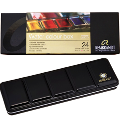 Акварель Rembrandt Water Colour Box Royal Talens набор 24 цвета в кейсе с кистью
