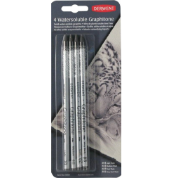 Набор графитовых карандашей Derwent Graphitone 4 штуки в блистере