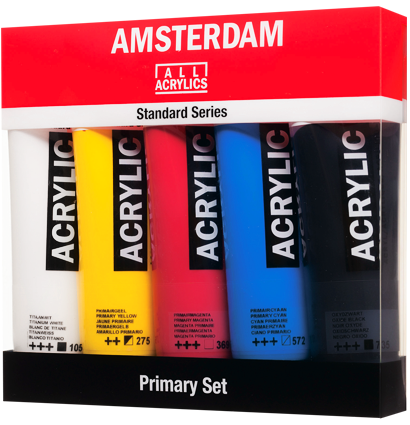 Набор акриловых красок Amsterdam Standard Series Primary 5 цветов в тубах 120 мл