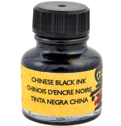 Черная китайская тушь Manuscript Chinese Calligraphy во флаконе 30 мл для каллиграфии