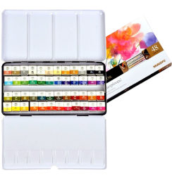 Акварель Mungyo Gallery 48 цветов в кейсе профессиональная (маленькие кюветы)