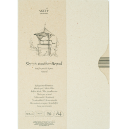 Бумага для рисования SMLT Natural Authentic Pad склейка А4 / 100 листов / 100 гм