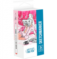 Набор 24 линера капиллярных Sketchmarker Artist Pen "Базовый 3"