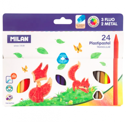 Набор цветных карандашей MILAN Plastipastel 24 цвета в картонной упаковке