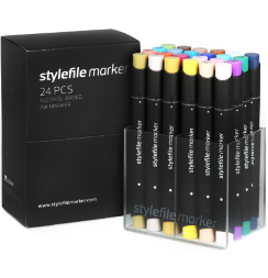 Набор маркеров для скетчей StyleFile Classic 24 Main B (основные цвета)