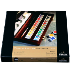 Акварель Rembrandt Water Colour Box Traditional Royal Talens набор 22 цвета в деревянном этюднике
