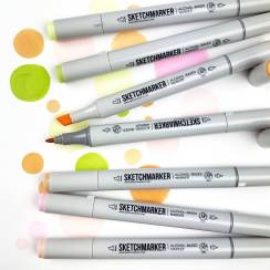Набор для скетчинга Sketchmarker Лето 12 маркеров, линер, альбом