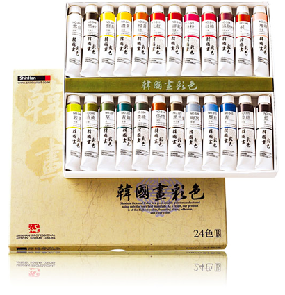 Набор акварельных красок Korean Color ShinHanart 24 цвета в тубах 20 мл (вариант B)