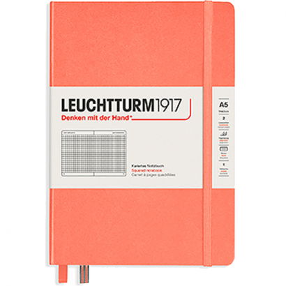 Записная книжка Leuchtturm «Medium» A5 в клетку персиковая 251 стр.