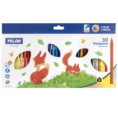 Набор цветных карандашей MILAN Plastipastel 30 цветов в картонной упаковке