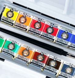 Акварель Rembrandt Water Colour Box Royal Talens набор 12 цветов в кейсе с кистью