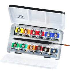 Акварель Rembrandt Water Colour Box Royal Talens набор 12 цветов в кейсе с кистью