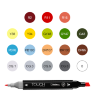 Набор маркеров Touch Twin для онлайн-курса Жени Липатовой «Скетч. Основы» 18 цветов купить в магазине товаров для скетчинга Скетчинг Про с доставкой по РФ и СНГ