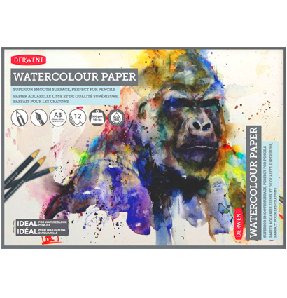 Альбом Derwent Watercolour Paper для акварельных карандашей А3 / 12 листов / 300 гм